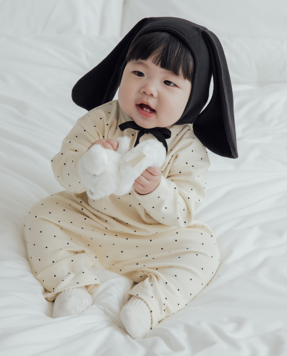ソフトリー ふわふわドットロンパース