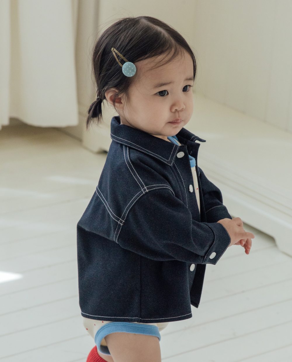 말랑데님 셔츠자켓