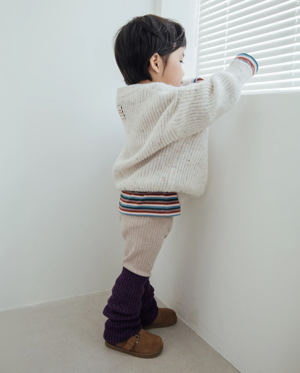 ソフトブレンディング ニット ロングレッグウォーマー