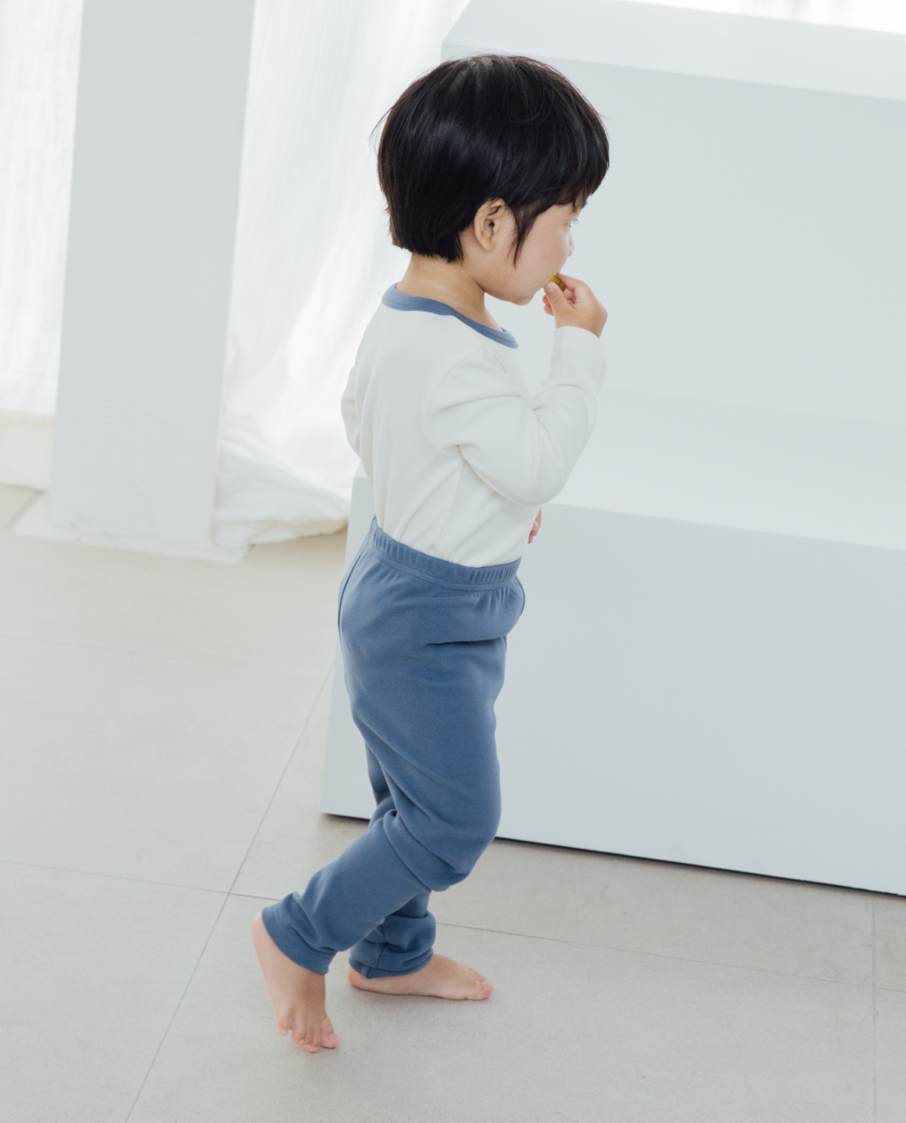 포근보들 슬림핏 컬러블럭 실내복