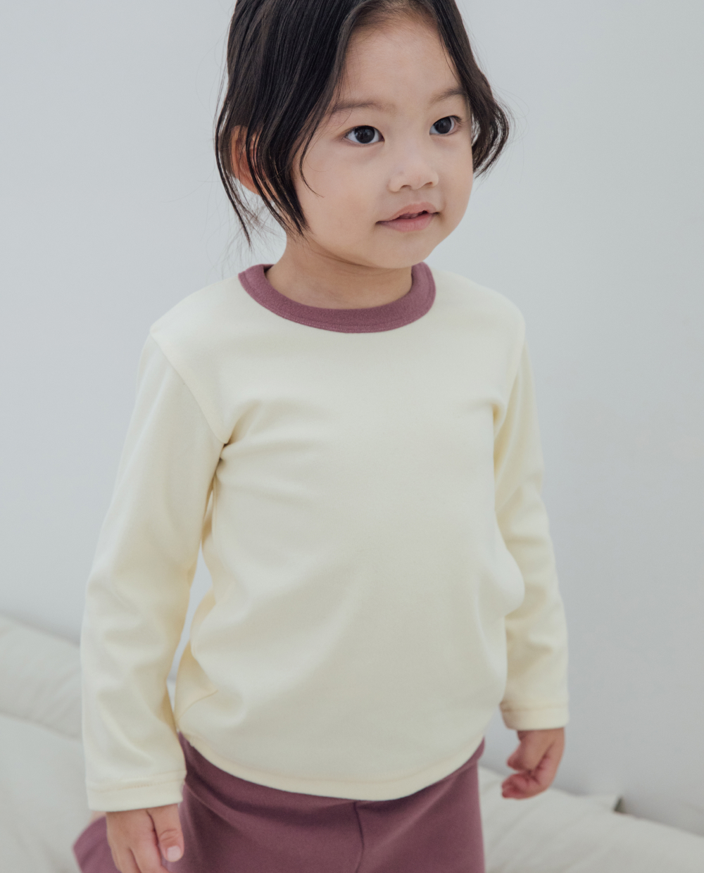 포근보들 슬림핏 컬러블럭 실내복