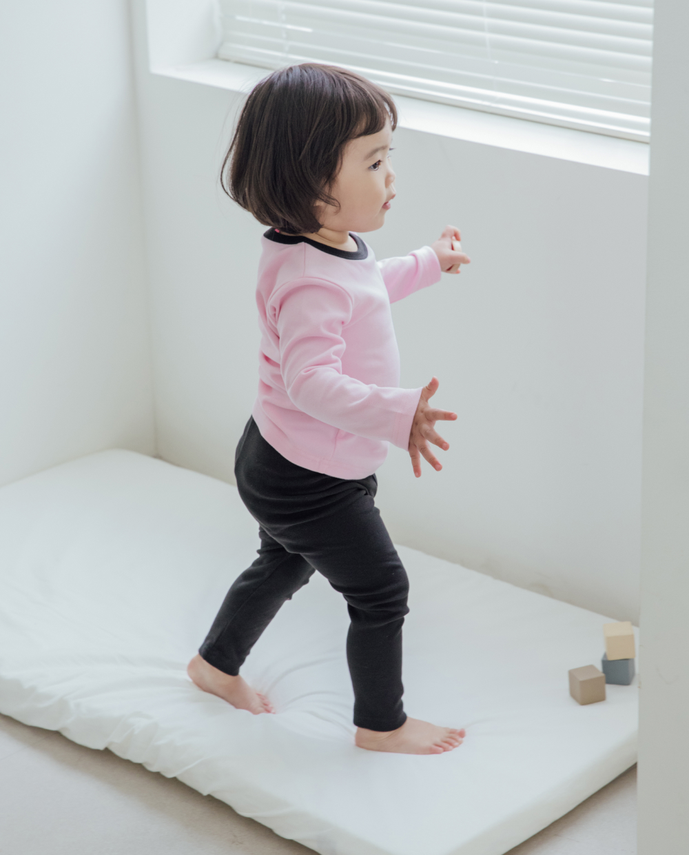포근보들 슬림핏 컬러블럭 실내복