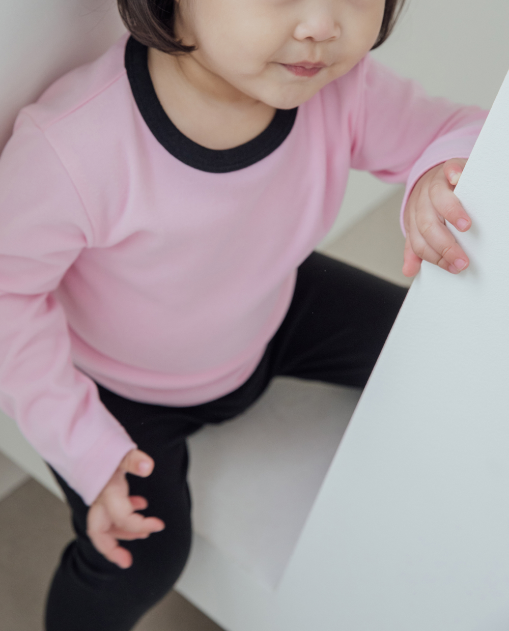 포근보들 슬림핏 컬러블럭 실내복
