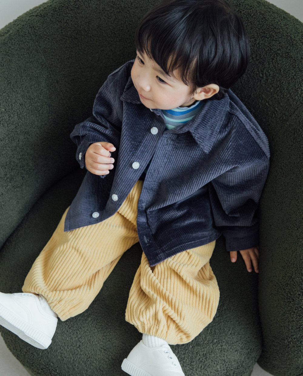 コーデュロイ ストレッチシャツジャケット