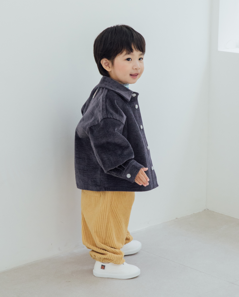 コーデュロイ ストレッチシャツジャケット