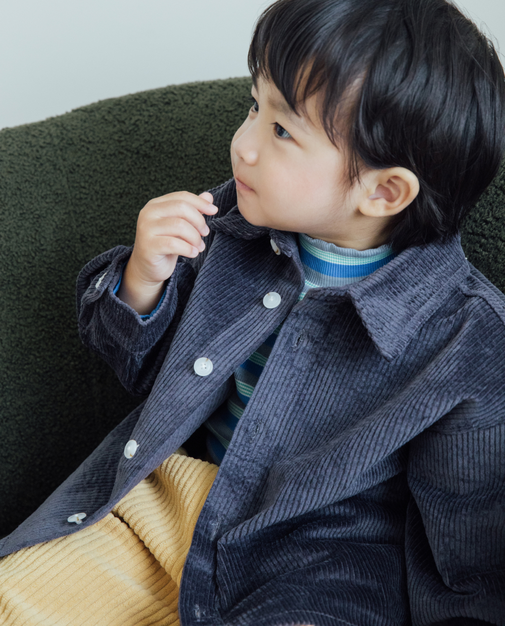 コーデュロイ ストレッチシャツジャケット