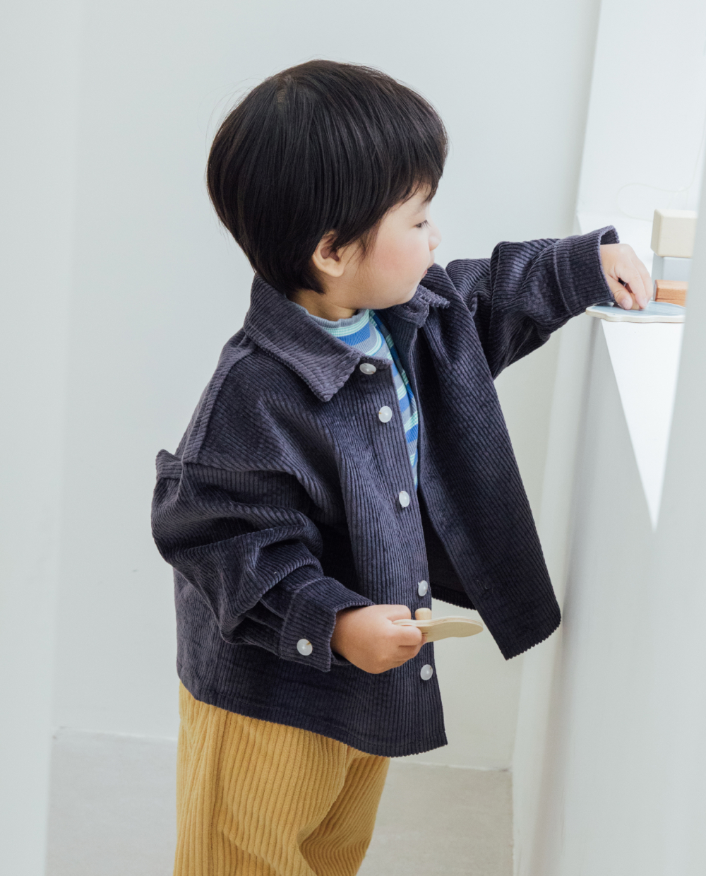 コーデュロイ ストレッチシャツジャケット