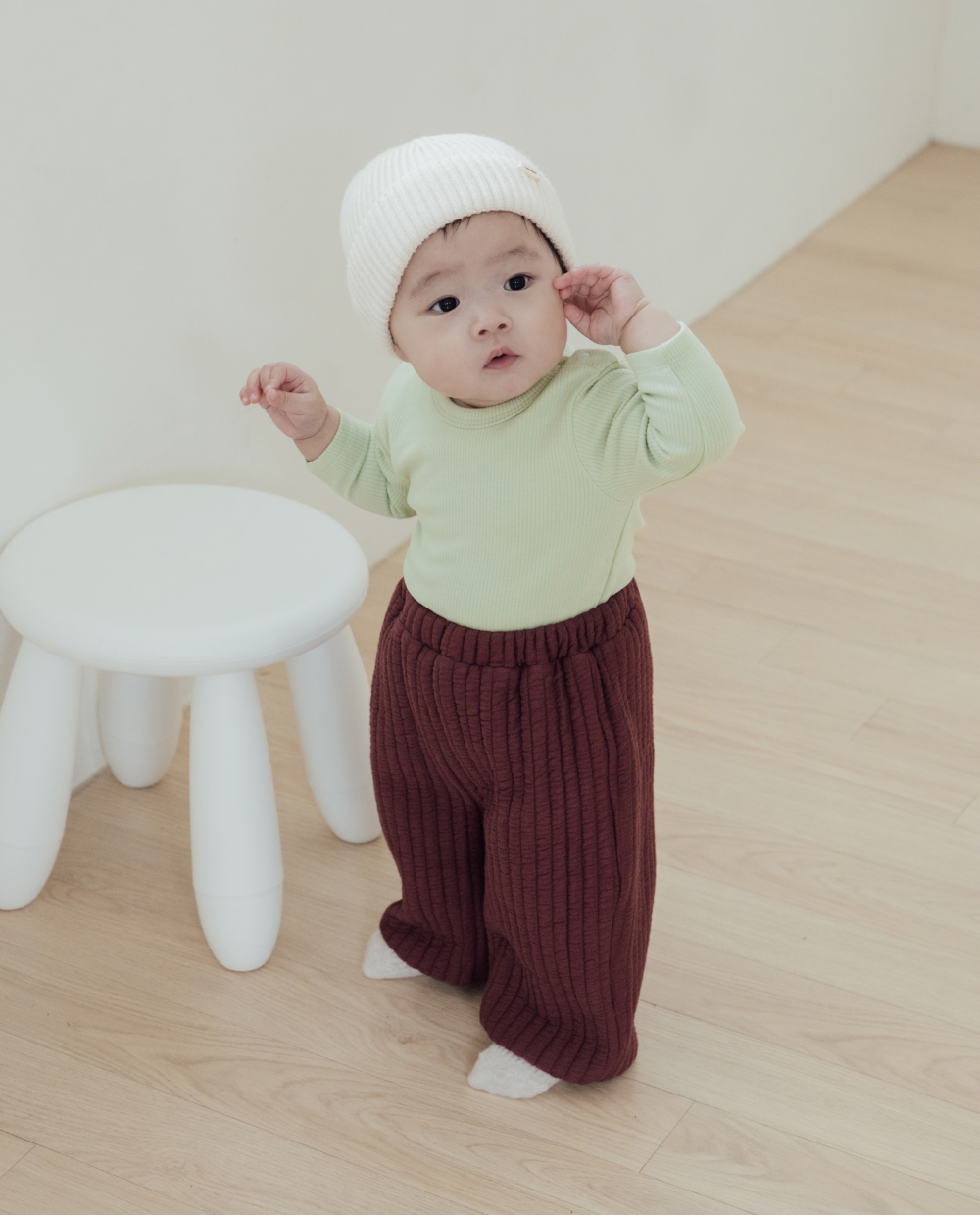 ふんわり柔らか、リブストレッチTシャツ