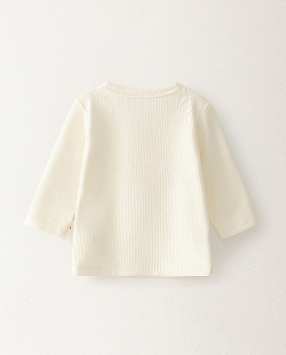 ふんわり柔らか、リブストレッチTシャツ CRM バック