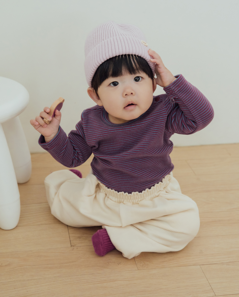 ふわふわ柔らか ストライプ Tシャツ