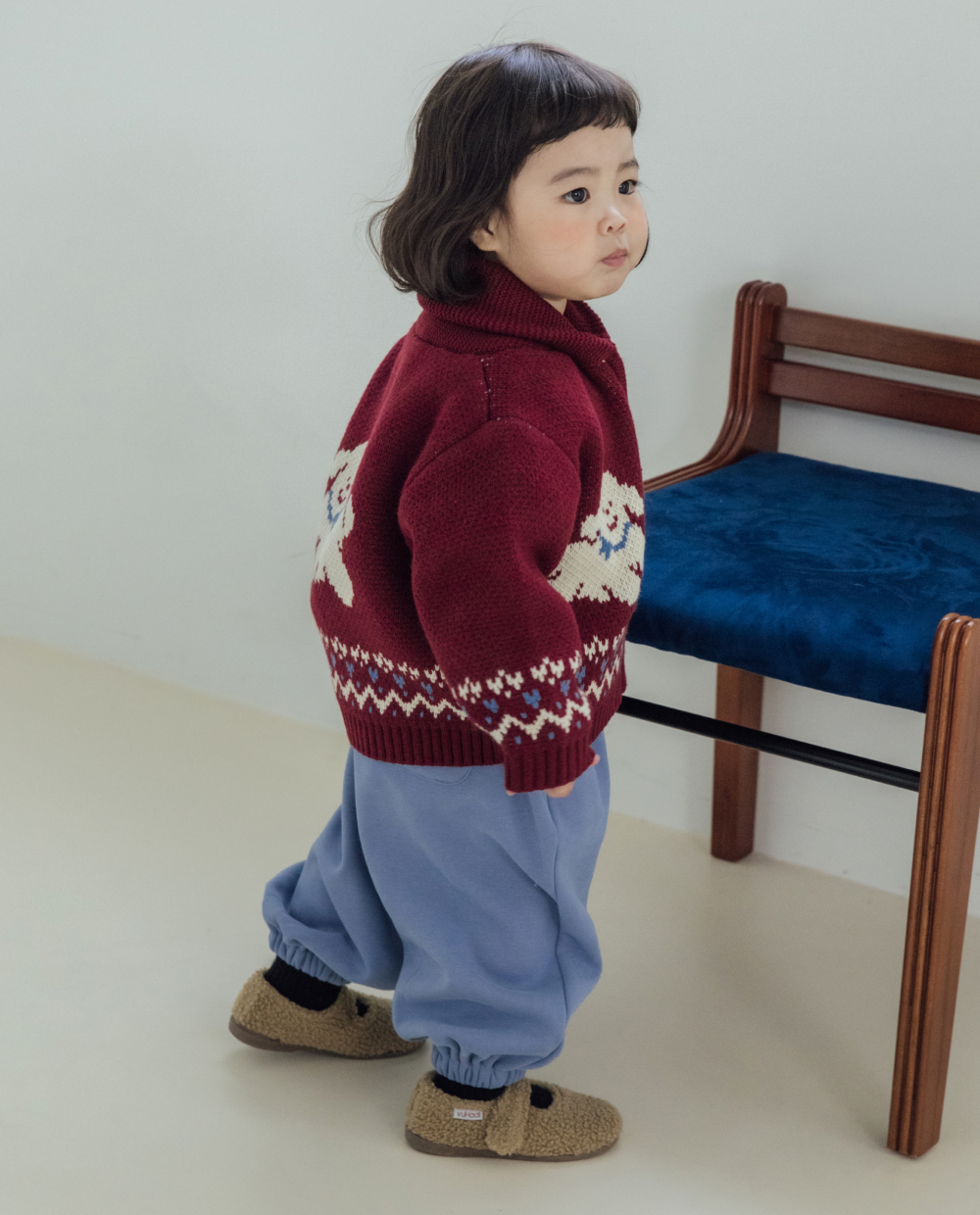 ソフトジャガード ショールカラー ニットカーディガン