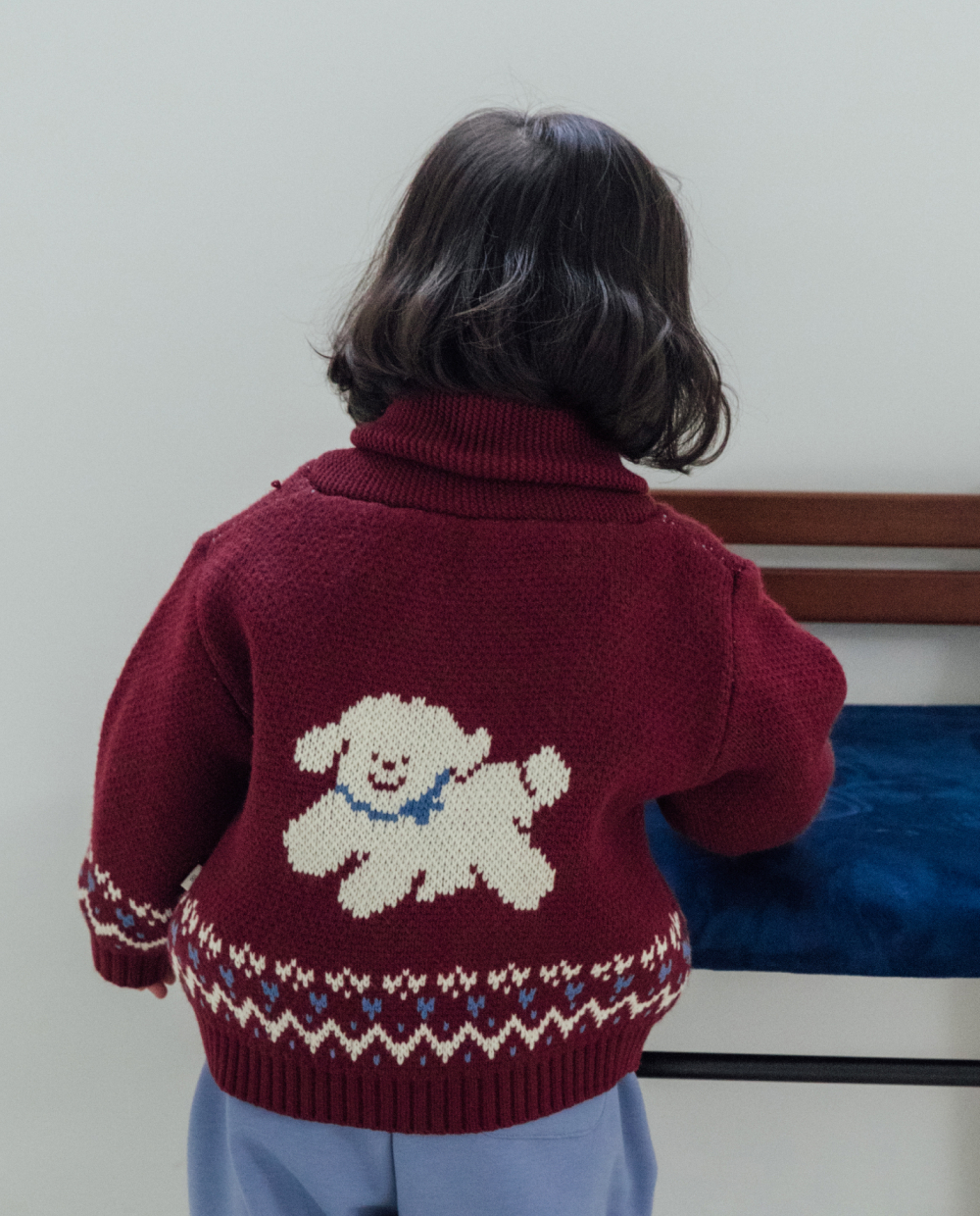 ソフトジャガード ショールカラー ニットカーディガン