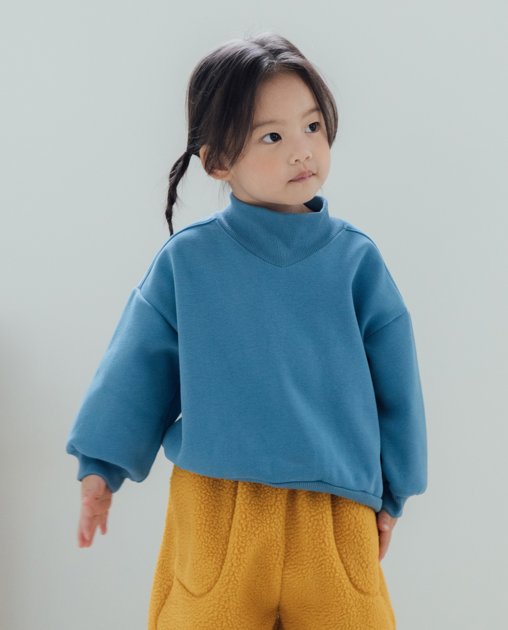 【裏起毛】ふんわりミンク タートルネック スウェット
