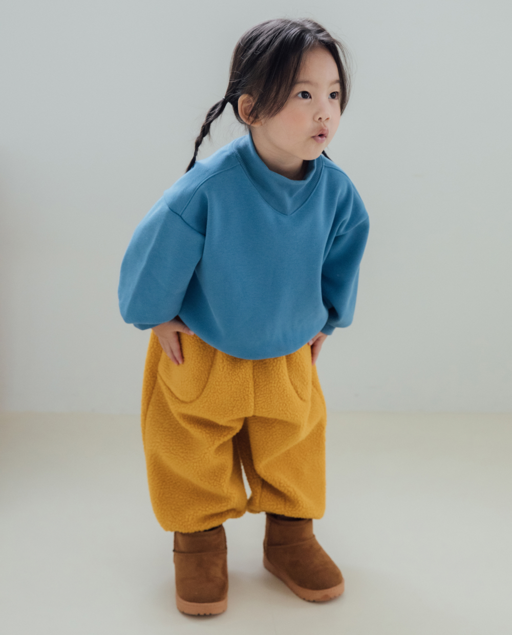 【裏起毛】ふんわりミンク タートルネック スウェット