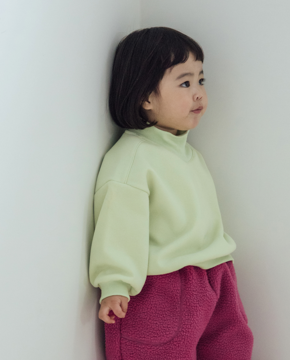 【裏起毛】ふんわりミンク タートルネック スウェット
