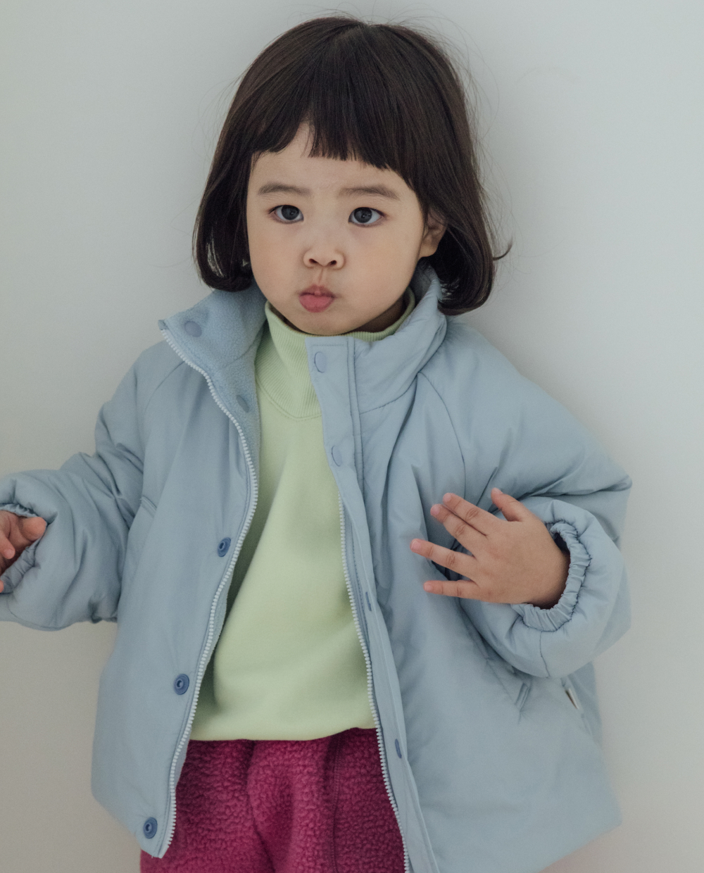 【裏起毛】ふんわりミンク タートルネック スウェット