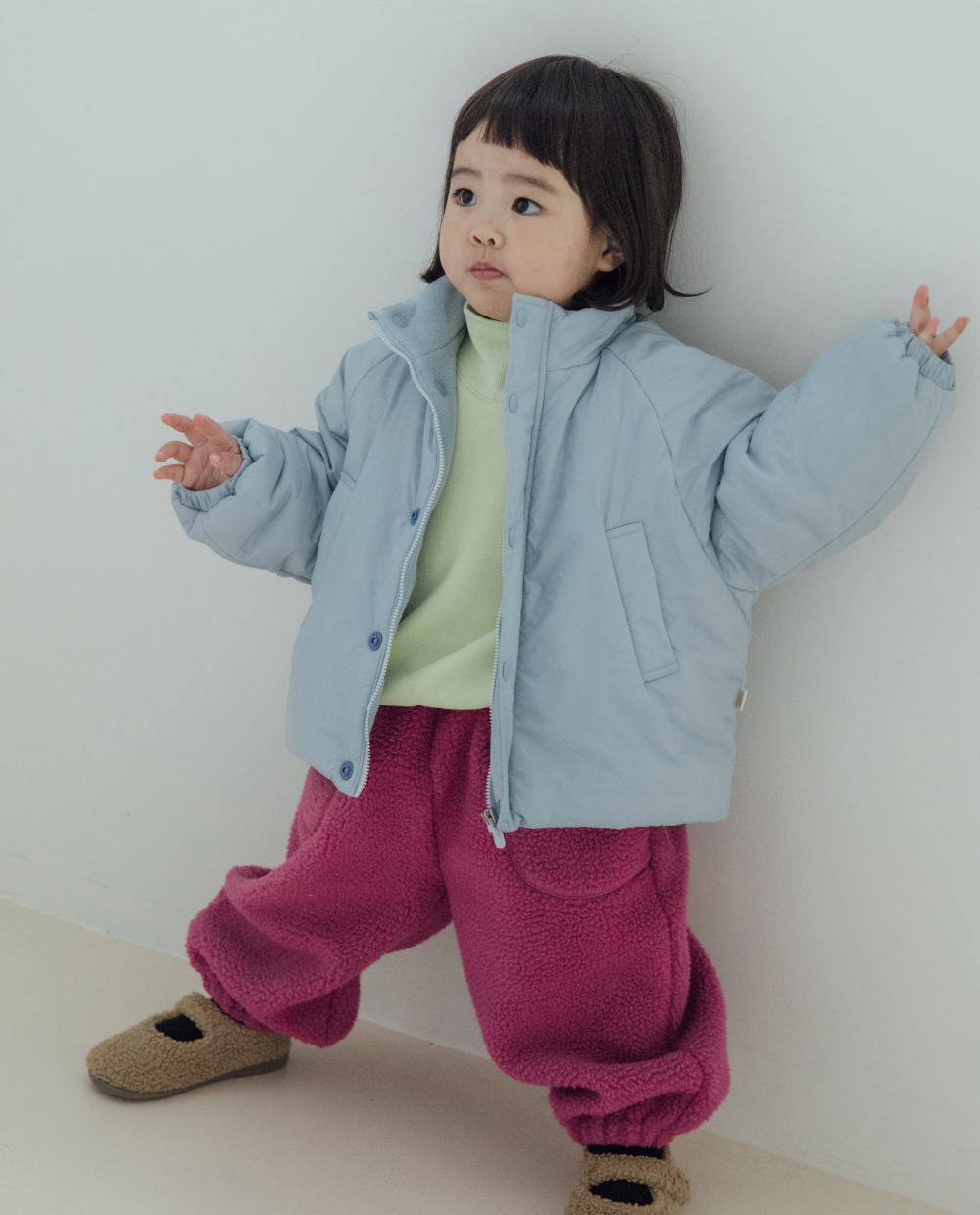 【裏起毛】ふんわりミンク タートルネック スウェット