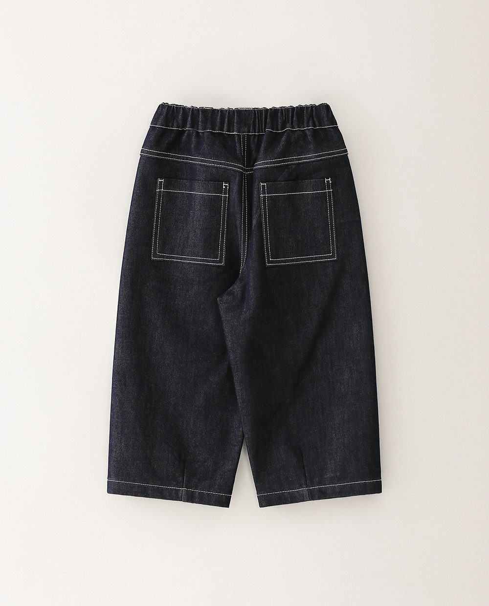 [起毛] しっとりストレッチ カーブド デニムパンツ DBL バック