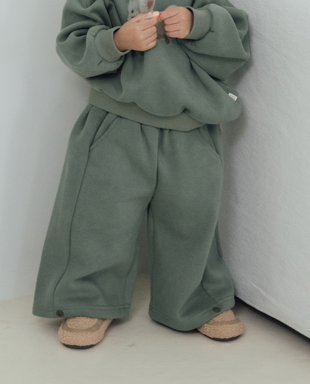 [裏起毛] ふわふわミンク ワイド 2WAYパンツ