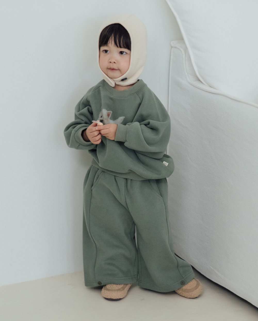 [裏起毛] ふわふわミンク ワイド 2WAYパンツ