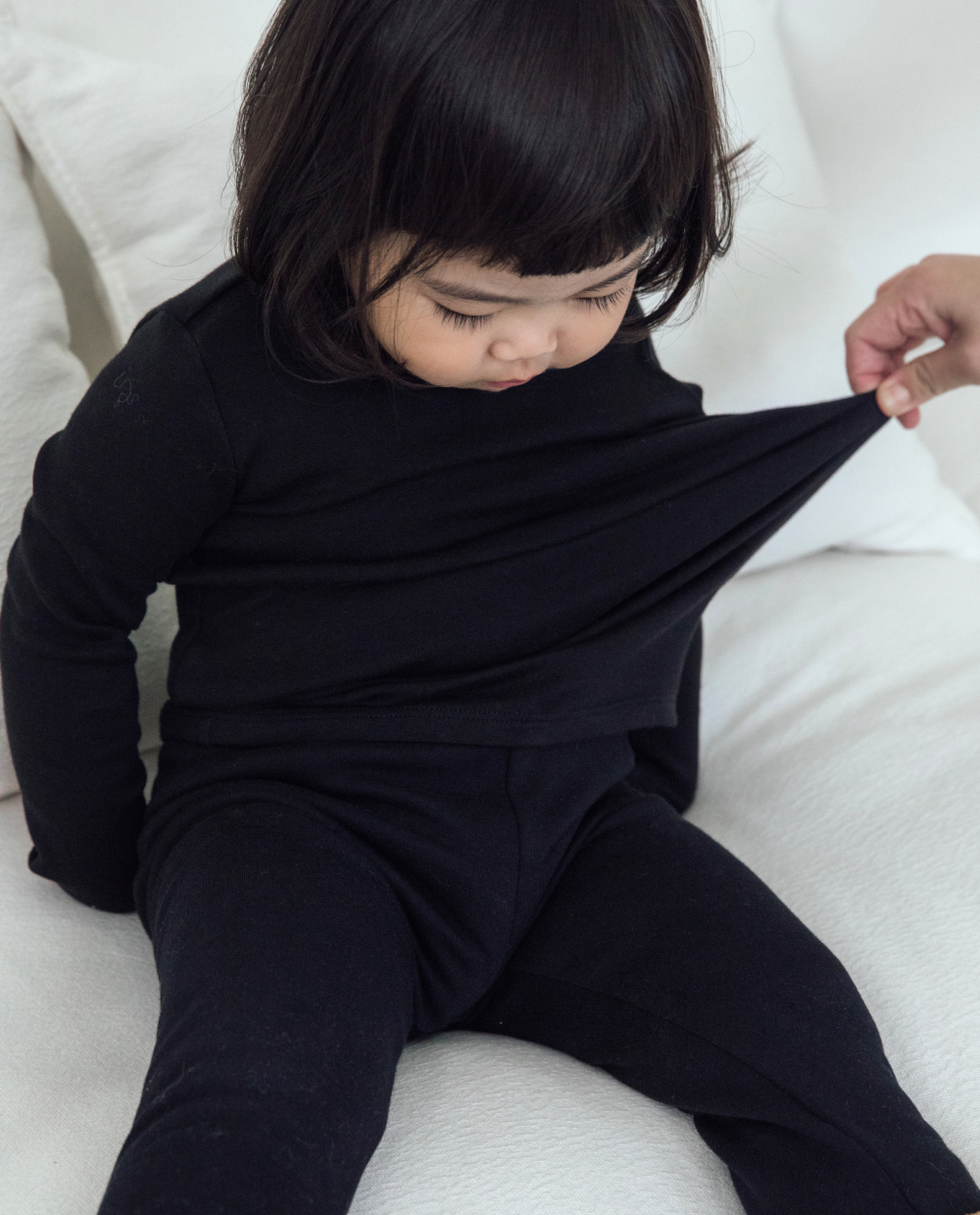 ソフティ ポワンニョン ハイネック スリムフィット Tシャツ 