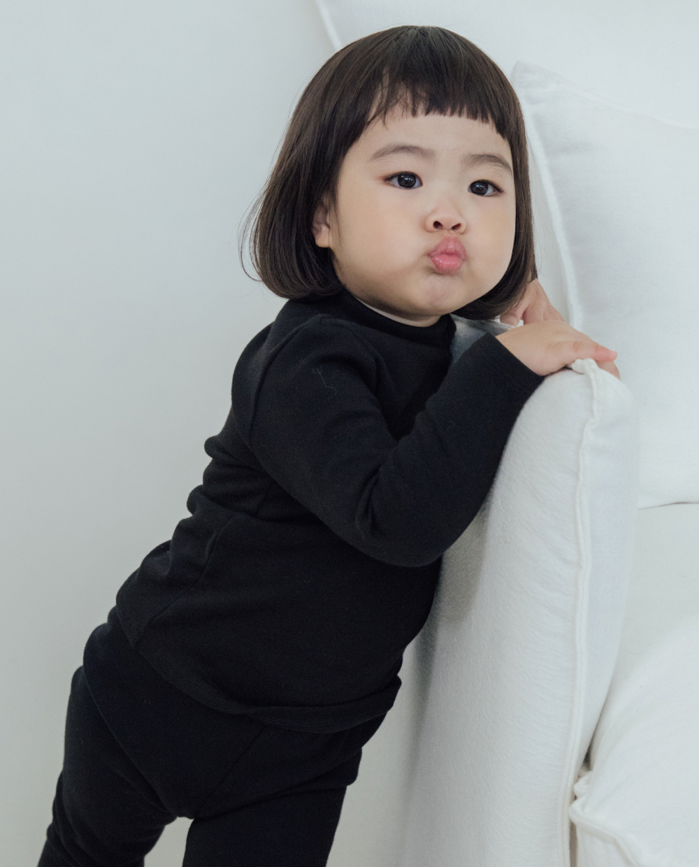 ソフティ ポワンニョン ハイネック スリムフィット Tシャツ 