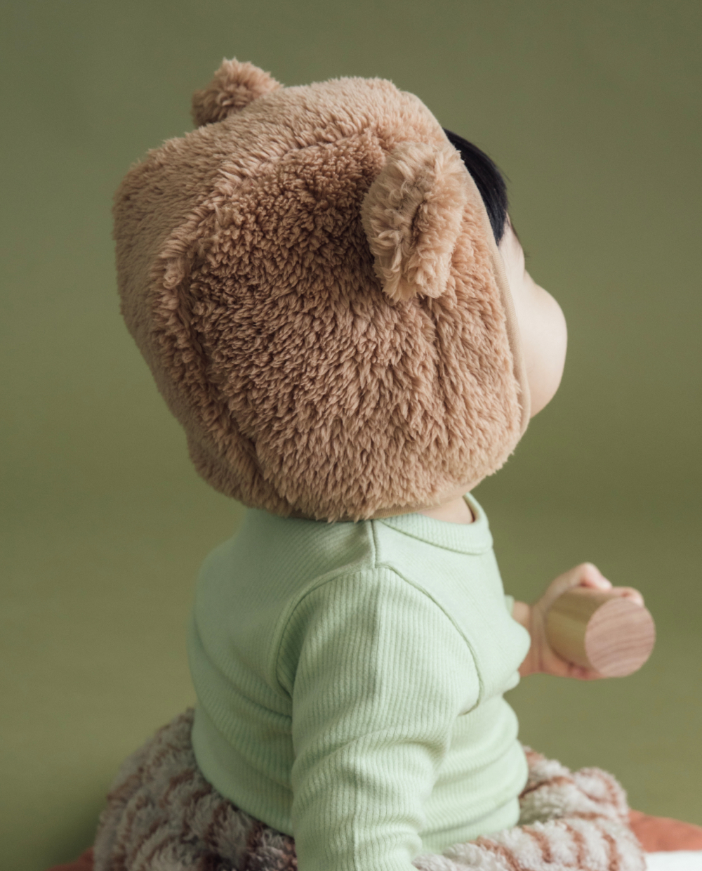 양털 플리스 베어 보넷