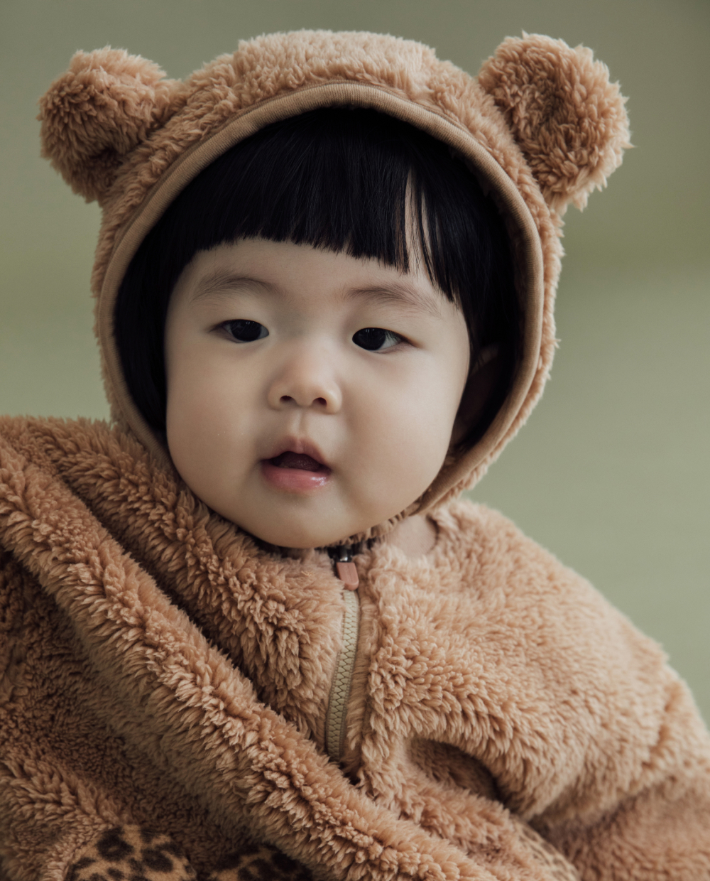 양털 플리스 베어 보넷