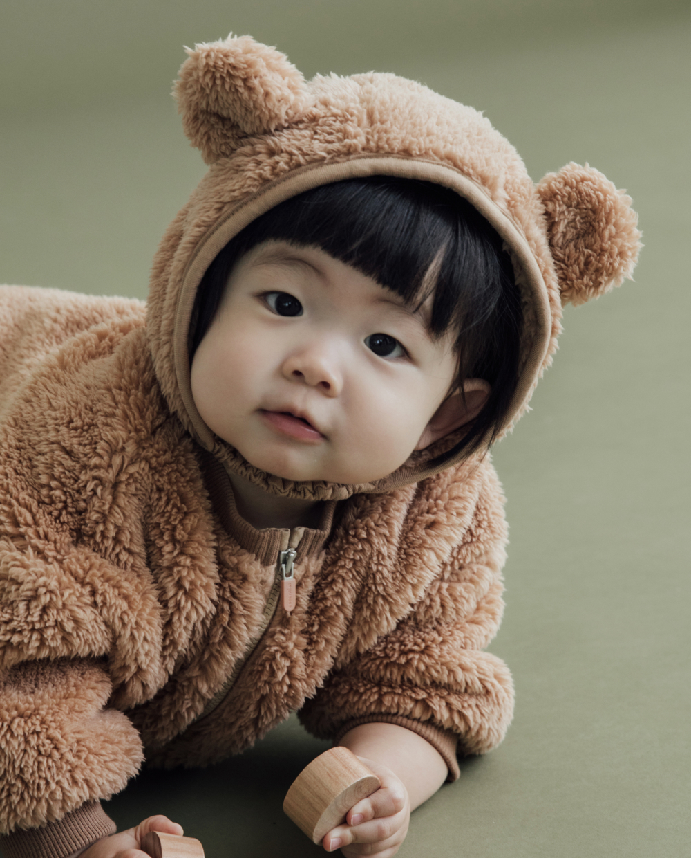 양털 플리스 베어 보넷