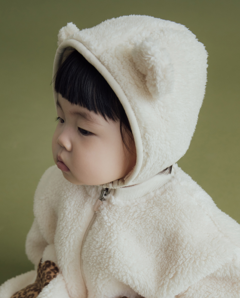 양털 플리스 베어 보넷