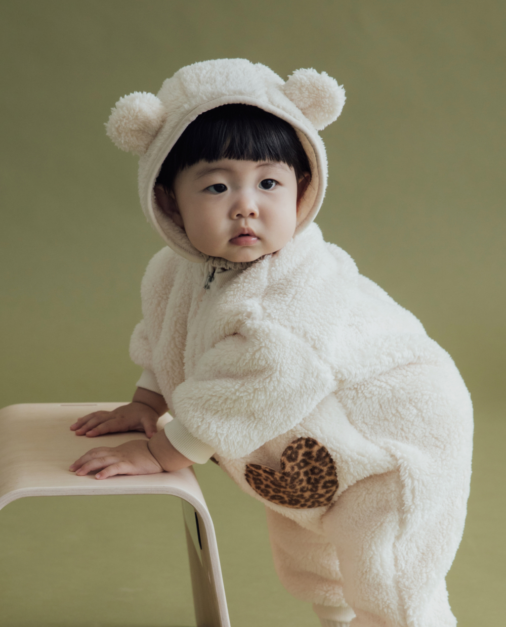 양털 플리스 베어 보넷