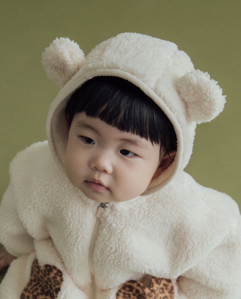 양털 플리스 베어 보넷