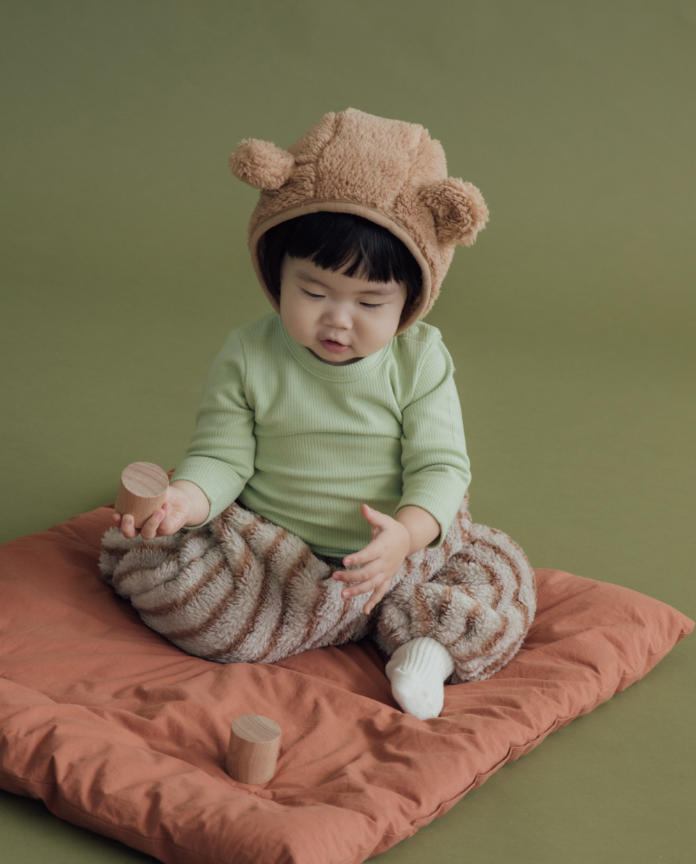 양털 플리스 베어 보넷