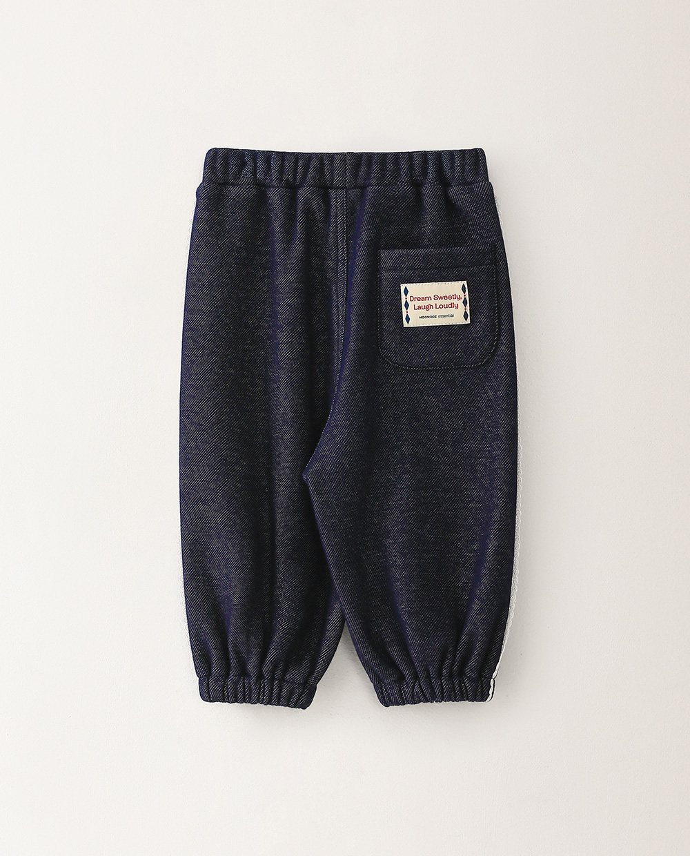 [裏起毛]バルーンフィット レースデニムパンツ DNI バック