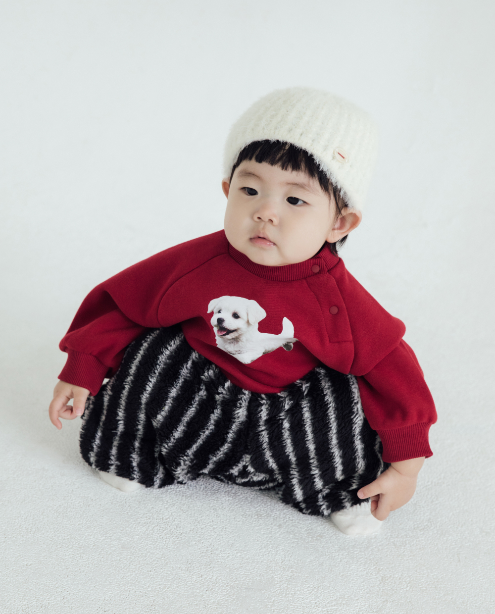 포근밍크 양면퍼 볼륨 조거팬츠