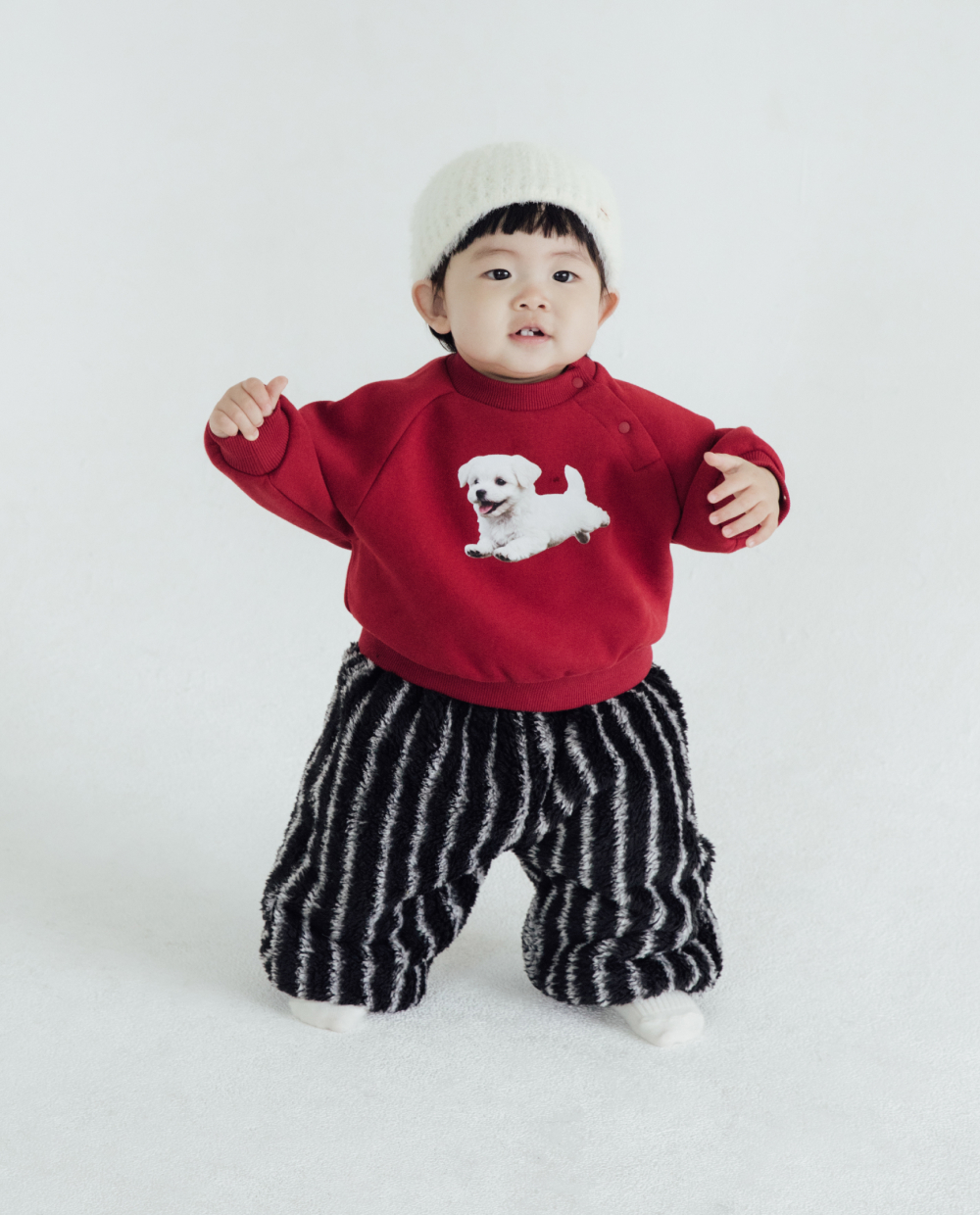 포근밍크 양면퍼 볼륨 조거팬츠