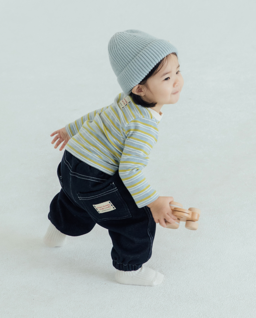 [起毛]バルーンフィット デニムパンツ
